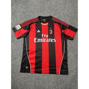 Mens Soccer AC Milan Adidas Fly Emirates #2 Red Black Jersey, Size XL